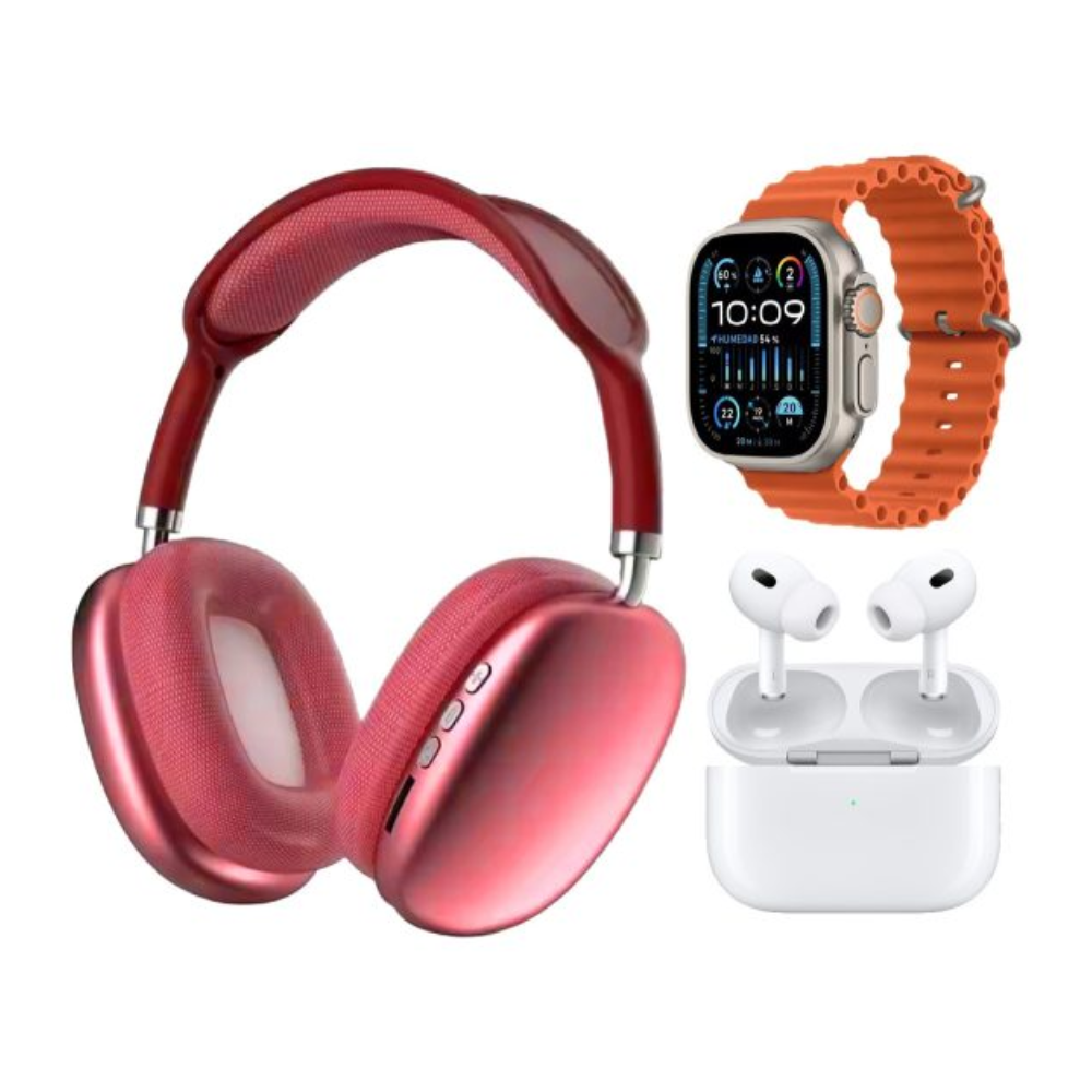 Combo k12 - Reloj Inteligente + HeadPhone Inalámbrico + auriculares